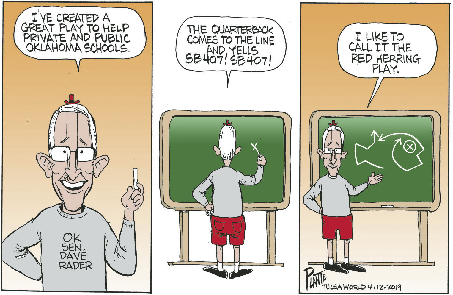 Bruce Plante Cartoon: Oklahoma's Voucher Bill